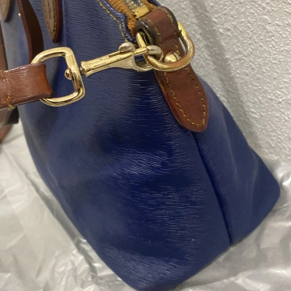 Dooney & Bourke Eva Cork Satchel Shoulder/ Handbag Bag in Navy - Picture 6 of 17